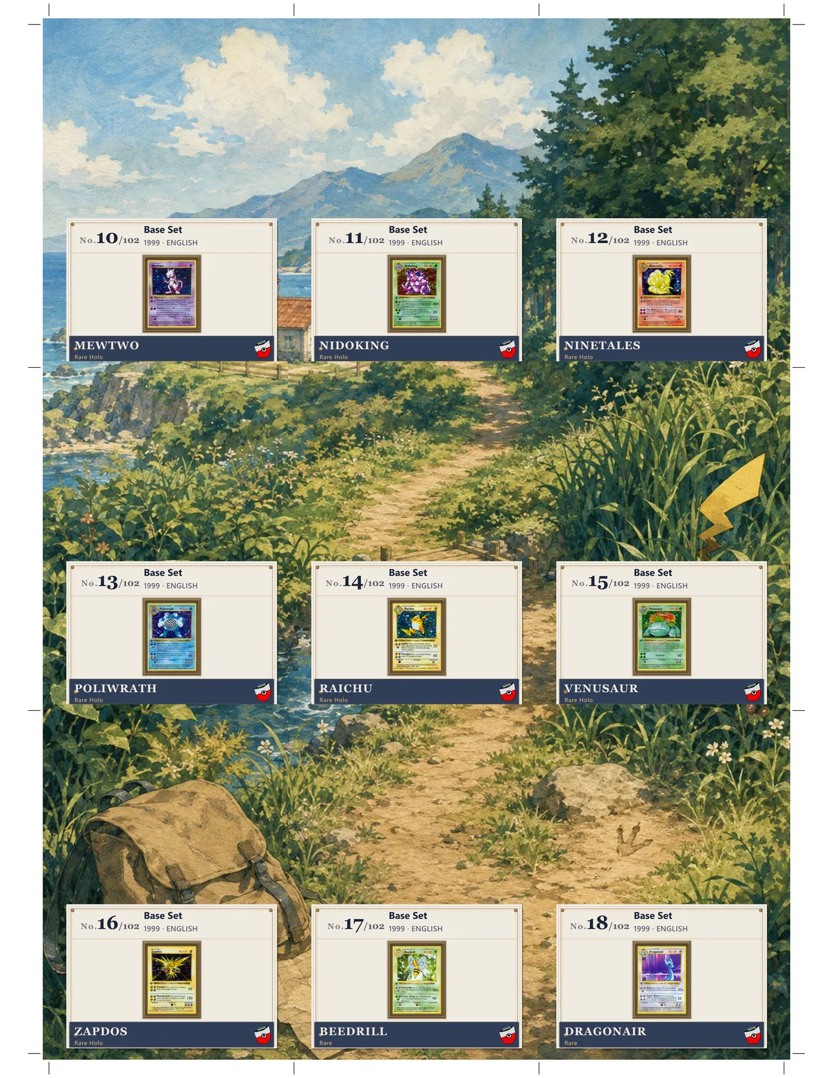 Softshell gallery plaques in binder pockets