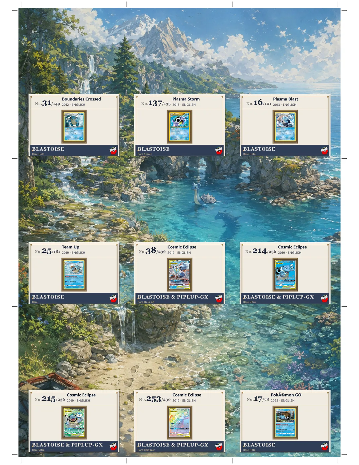 Softshell gallery plaques in binder pockets